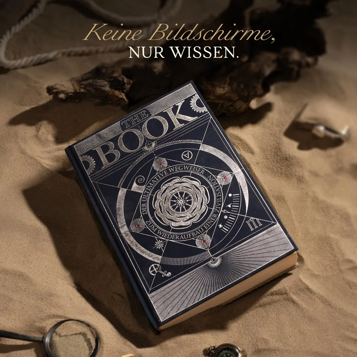 HUNGRY MINDS Deutsch The Book in einer Geschenkbox: Der Ultimative Wegweiser Zum Wiederaufbau einer Zivilisation. Inspirierende Wissenschaftsbücher – Einzigartiges Artefakt – Wissensenzyklopädie.