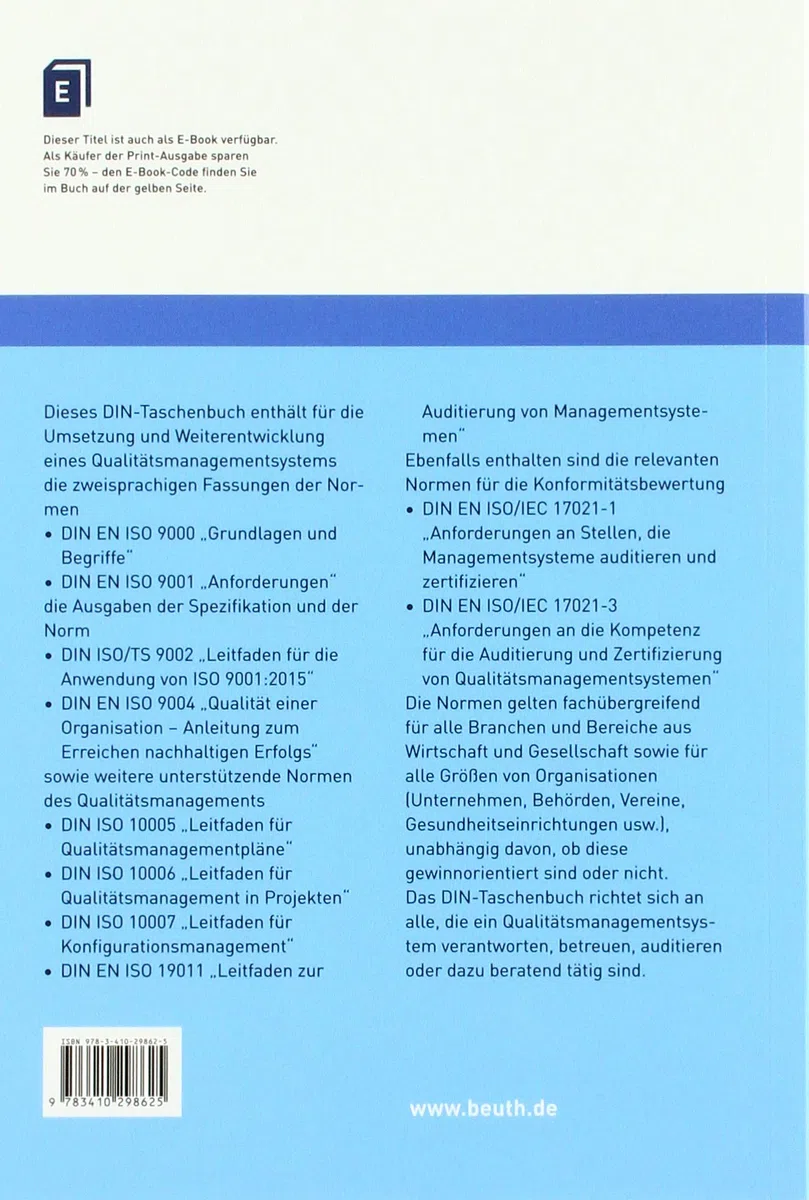 DIN-Taschenbuch 226: Qualitätsmanagement QM-Systeme, Verfahren und Begriffe