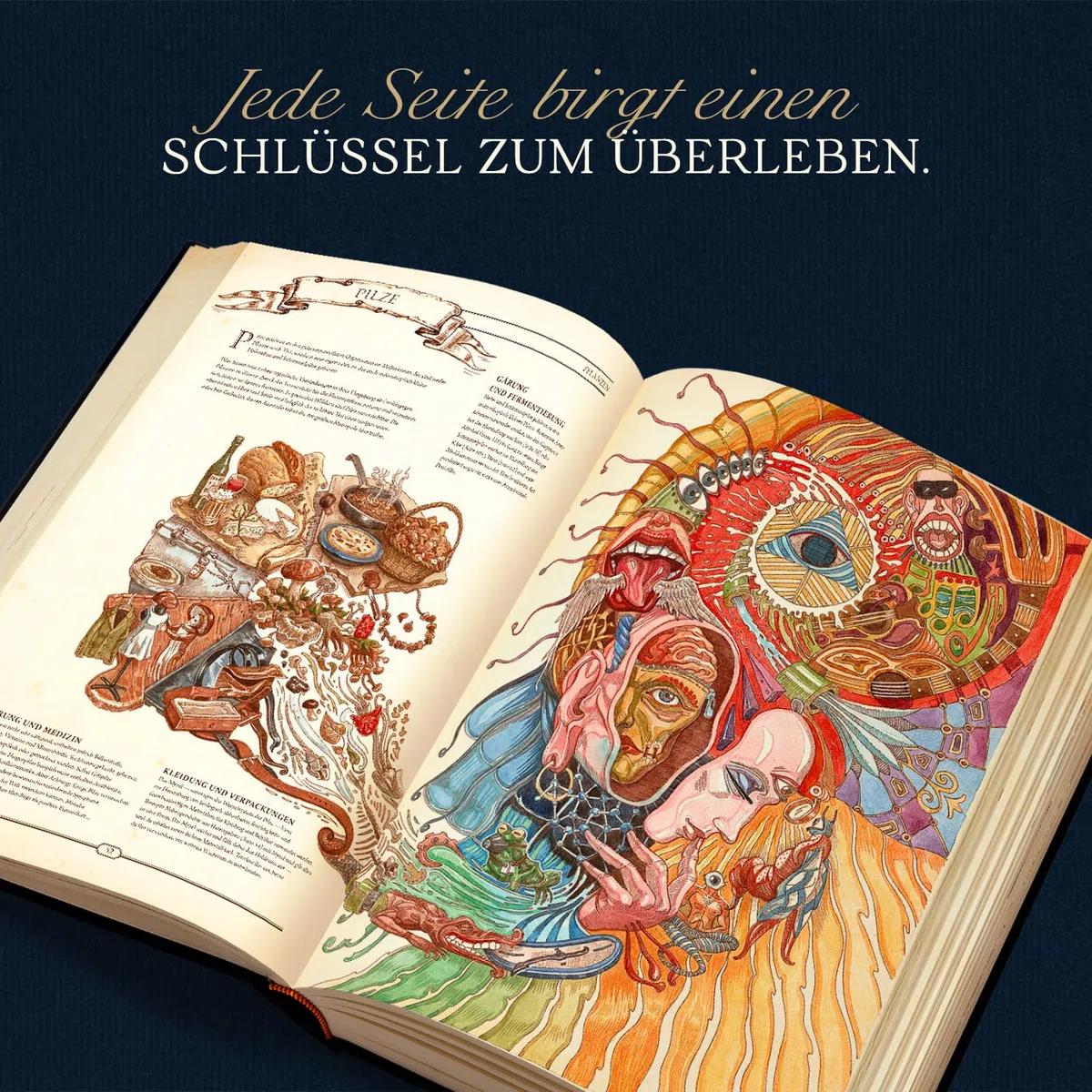 HUNGRY MINDS Deutsch The Book in einer Geschenkbox: Der Ultimative Wegweiser Zum Wiederaufbau einer Zivilisation. Inspirierende Wissenschaftsbücher – Einzigartiges Artefakt – Wissensenzyklopädie.