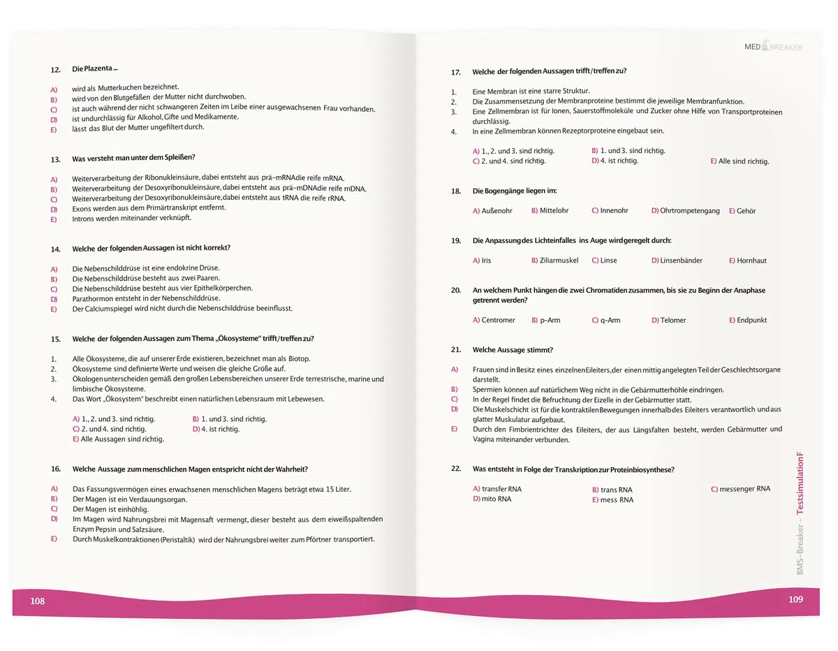 MedAT 1.300+ BMS-Fragen: Biologie, Chemie, Physik, Mathematik, Medizin-Aufnahmetest |: BMS-Breaker | MedAT 2025 / 2026, Basiskenntnistest Medizinische ... (MEDBREAKER | MedAT-Bücher-Vorbereitung)